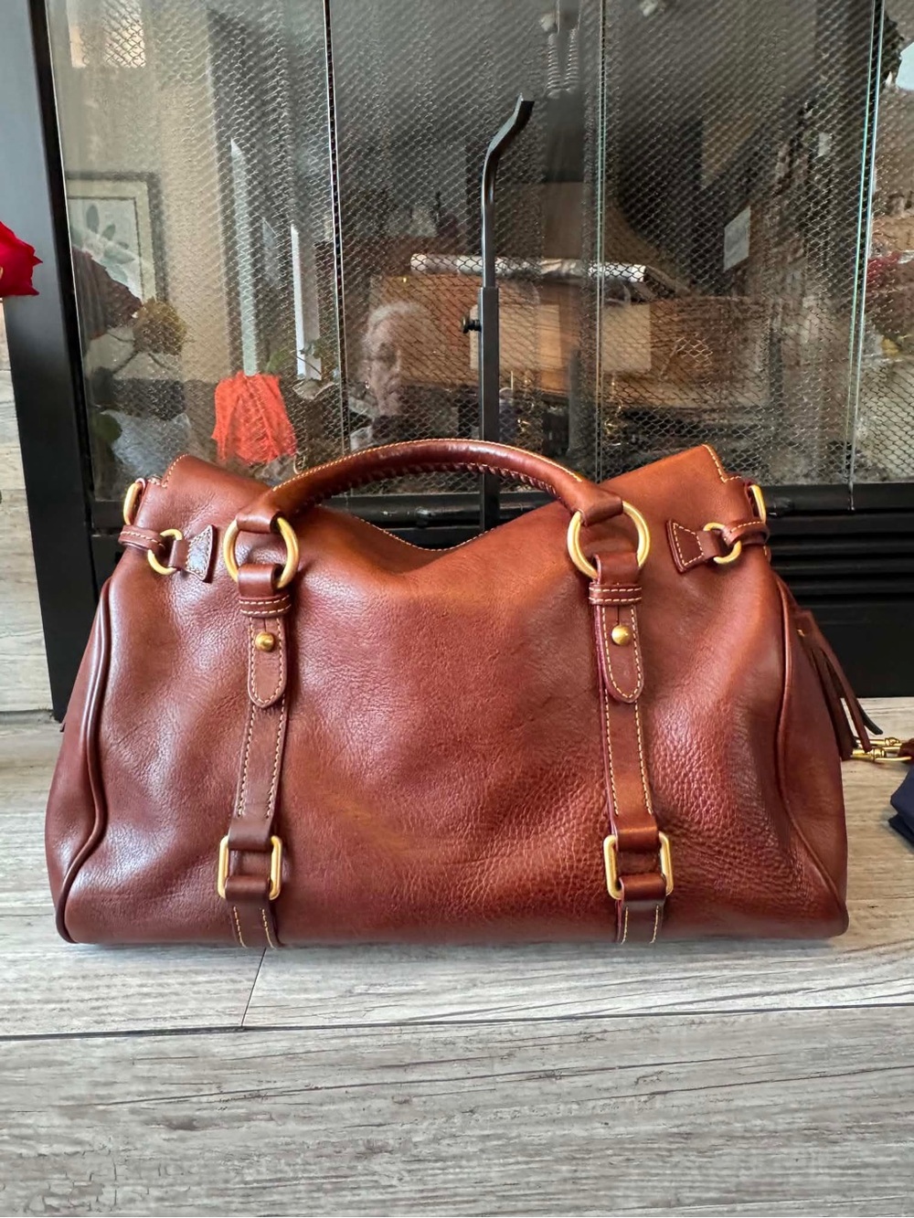 Dooney & Bourke Florentine Satchel OG Size- Chestnut - Picture 8 of 16